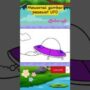 programs to coloration photos of UFO planes for youngsters | mewarnai gambar unidentified flying object #shorts